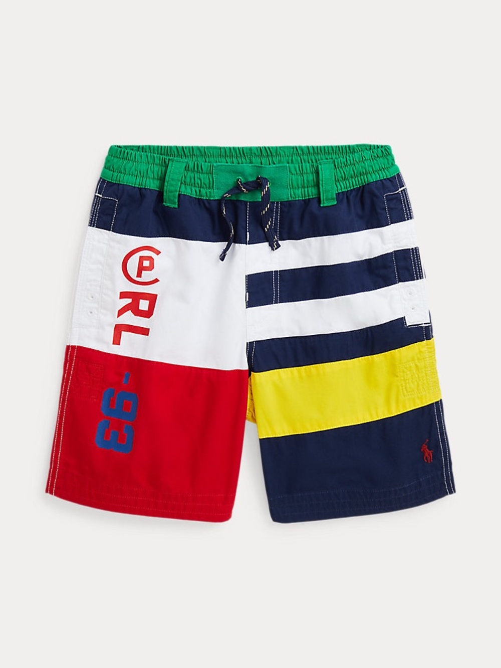 Ralph Lauren CP Swim Shorts in Green, Navy, White, Yellow & Red